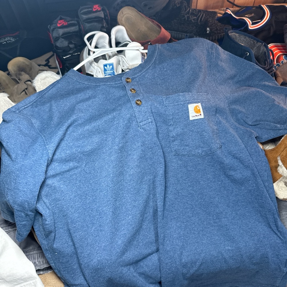 Carhartt Blue Henley Shirt